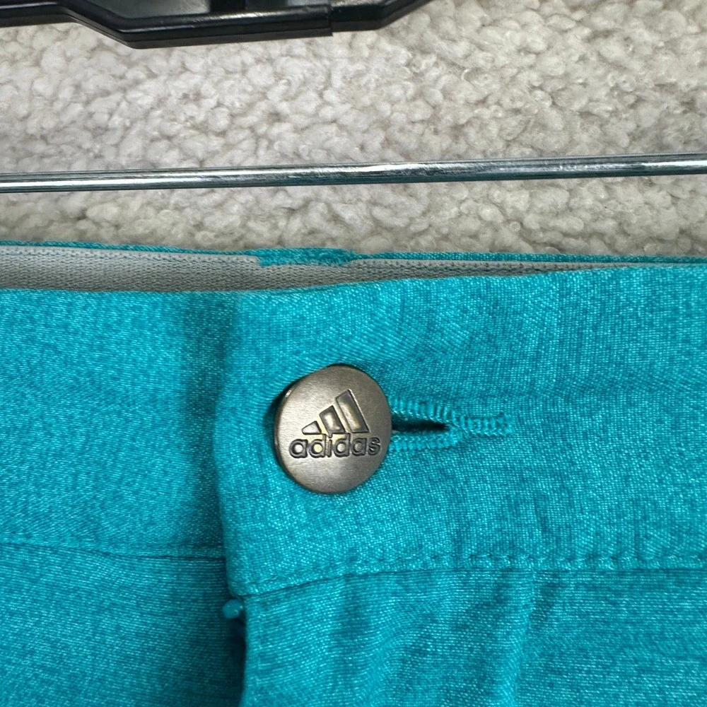 Adidas Ultimate365 Golf Shorts Mens 38 Teal Heathered Performance Athletic
